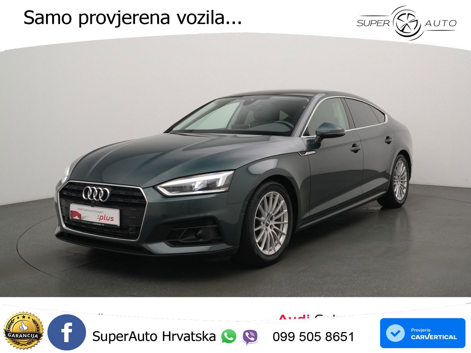 Audi A5 Sportback 40 TFSI Aut. 190 KS, ACC+360°+GR SJED+MATRIX+PANO