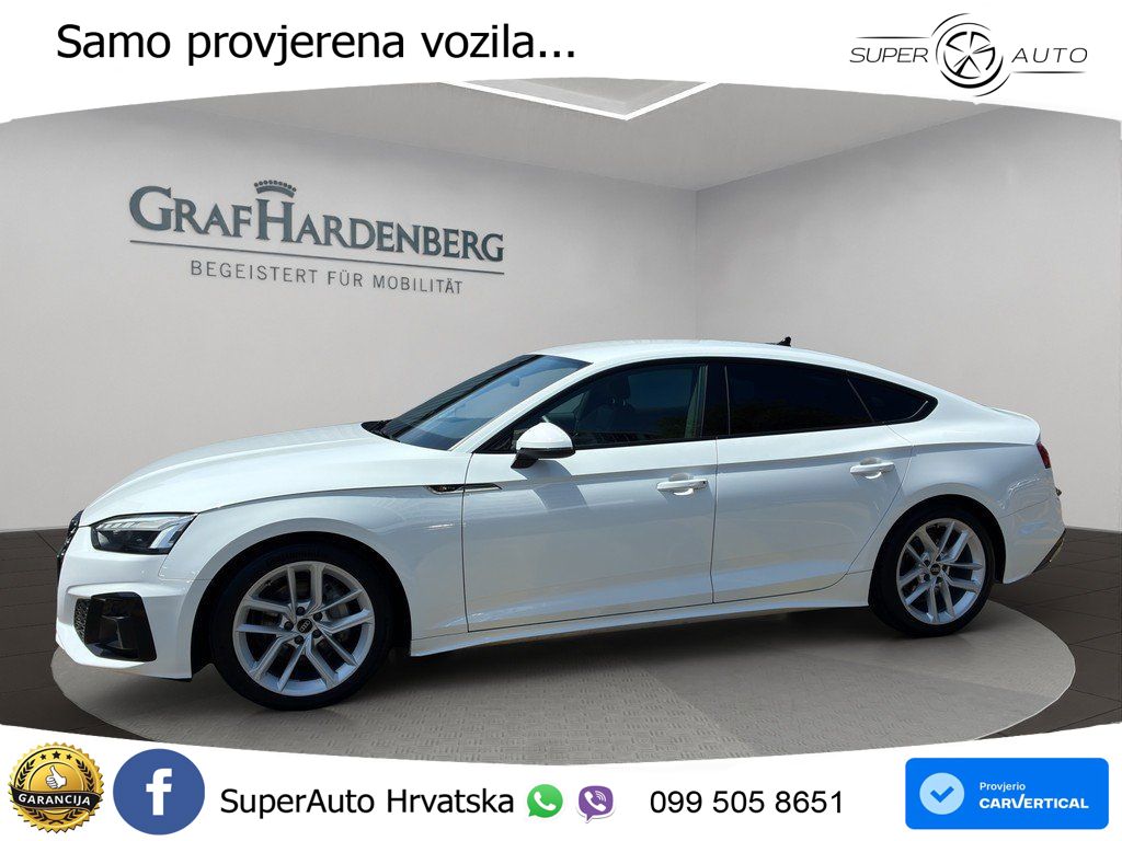 Audi A5 SB 40 TFSI quattro S tronic S line 204 KS, KAM+LED+GR SJED+VIRT+NAVI
