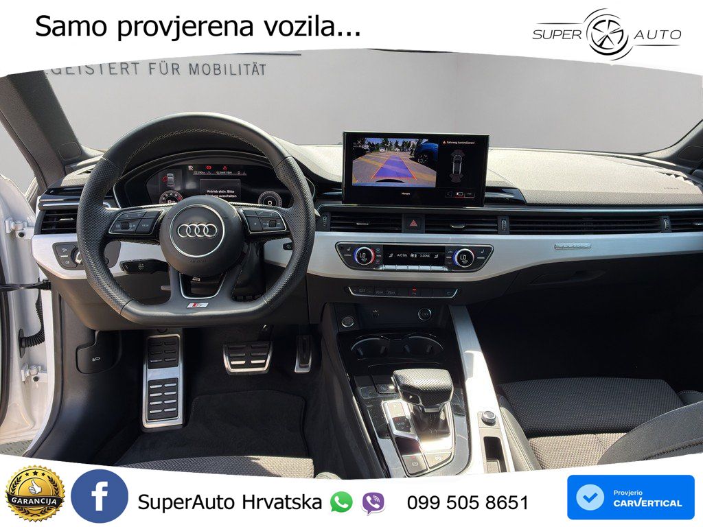 Audi A5 SB 40 TFSI quattro S tronic S line 204 KS, KAM+LED+GR SJED+VIRT+NAVI