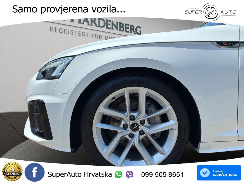 Audi A5 SB 40 TFSI quattro S tronic S line 204 KS, KAM+LED+GR SJED+VIRT+NAVI