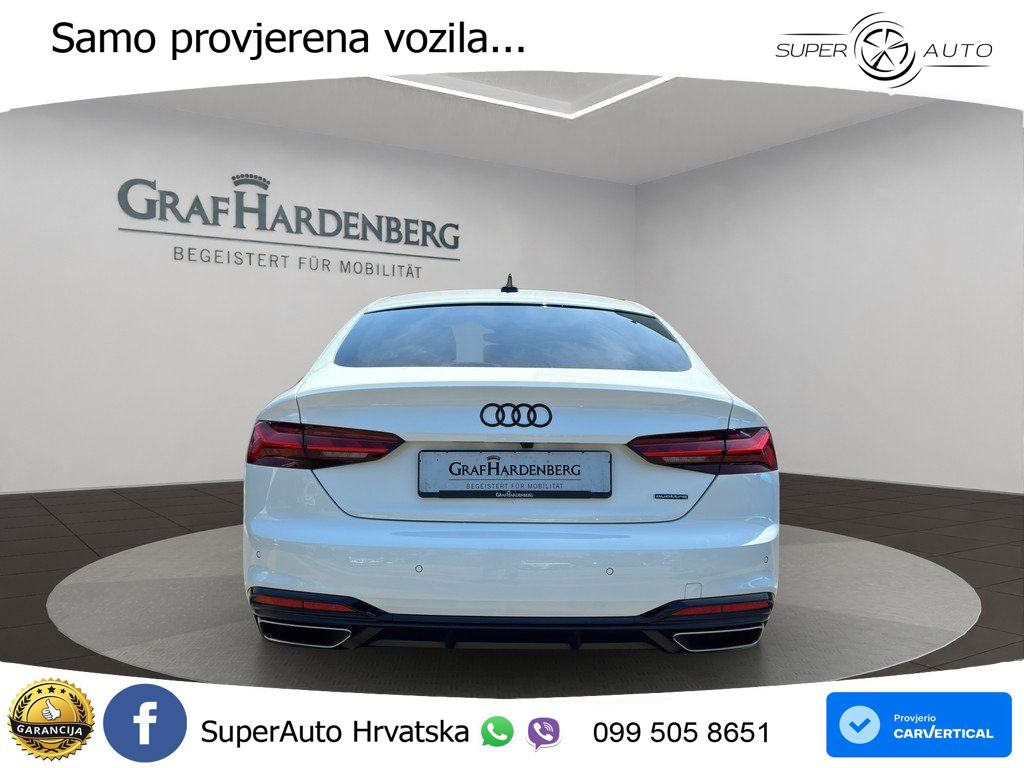 Audi A5 SB 40 TFSI quattro S tronic S line 204 KS, KAM+LED+GR SJED+VIRT+NAVI