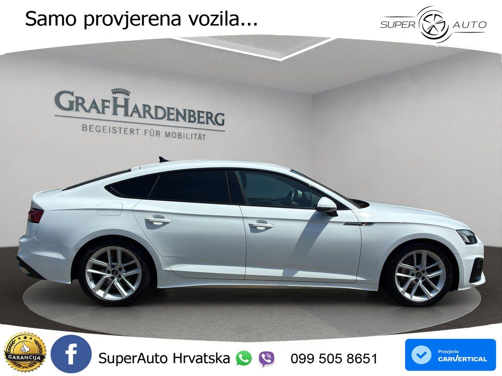 Audi A5 SB 40 TFSI quattro S tronic S line 204 KS, KAM+LED+GR SJED+VIRT+NAVI
