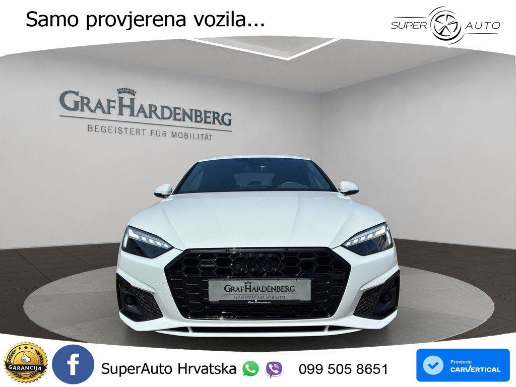 Audi A5 SB 40 TFSI quattro S tronic S line 204 KS, KAM+LED+GR SJED+VIRT+NAVI