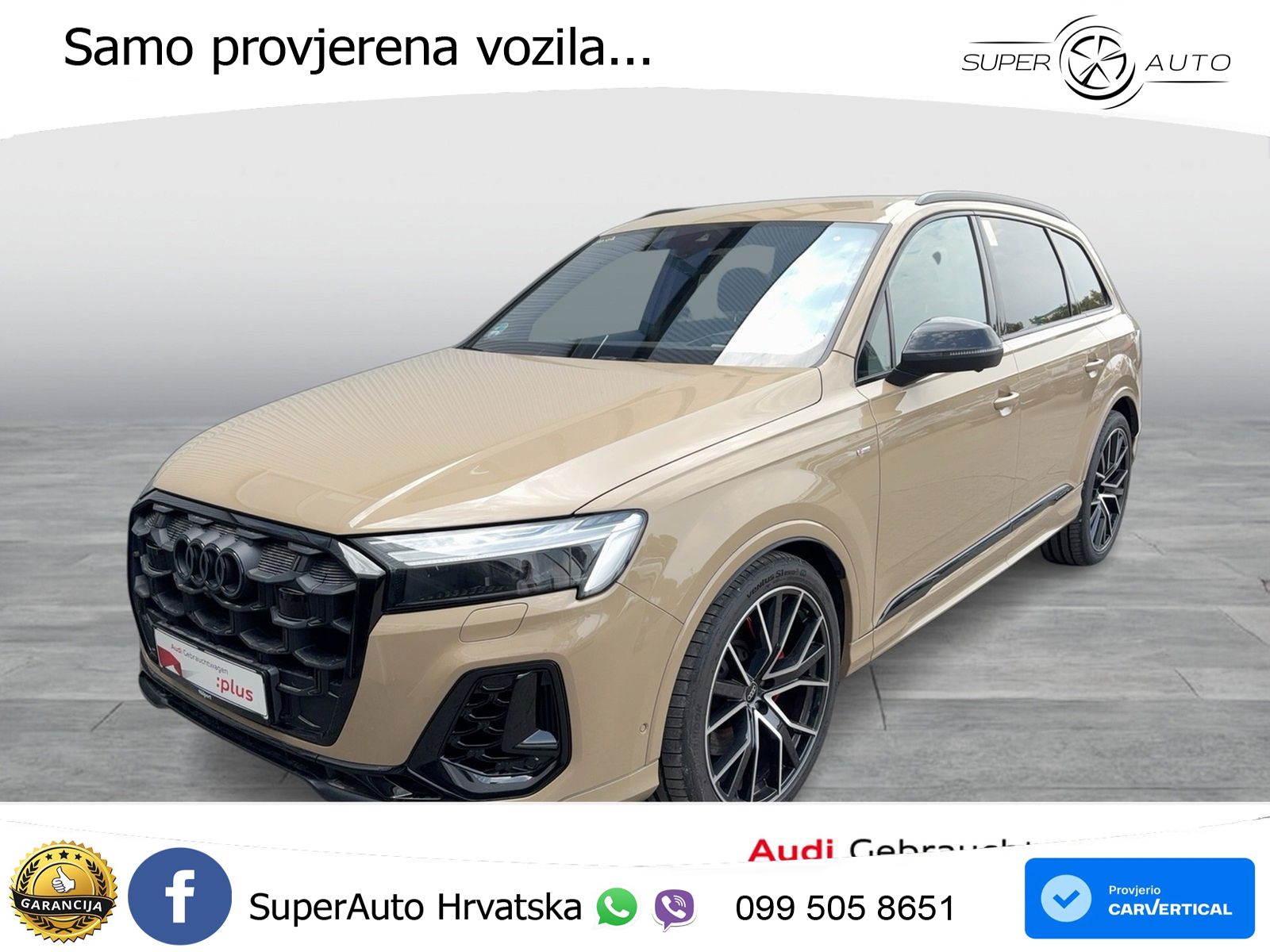Audi Q7 55 TSFI quattro Aut. S line 340 KS, ZRAČ+360+ACC+GR SJED+HEAD+KEY+LANE