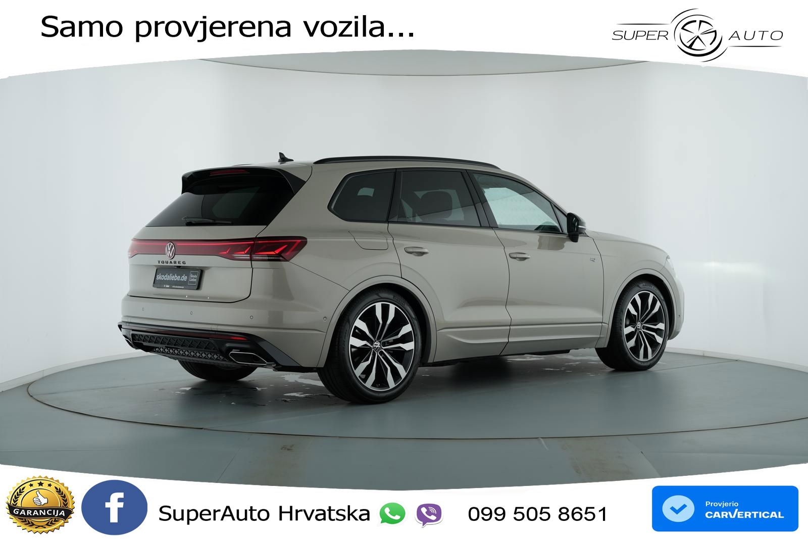 VW Touareg 3.0 TDI 4M Aut. R-Line 286 KS, ZRAČ+360+ACC+GR SJED+KEY+VIRT+LANE