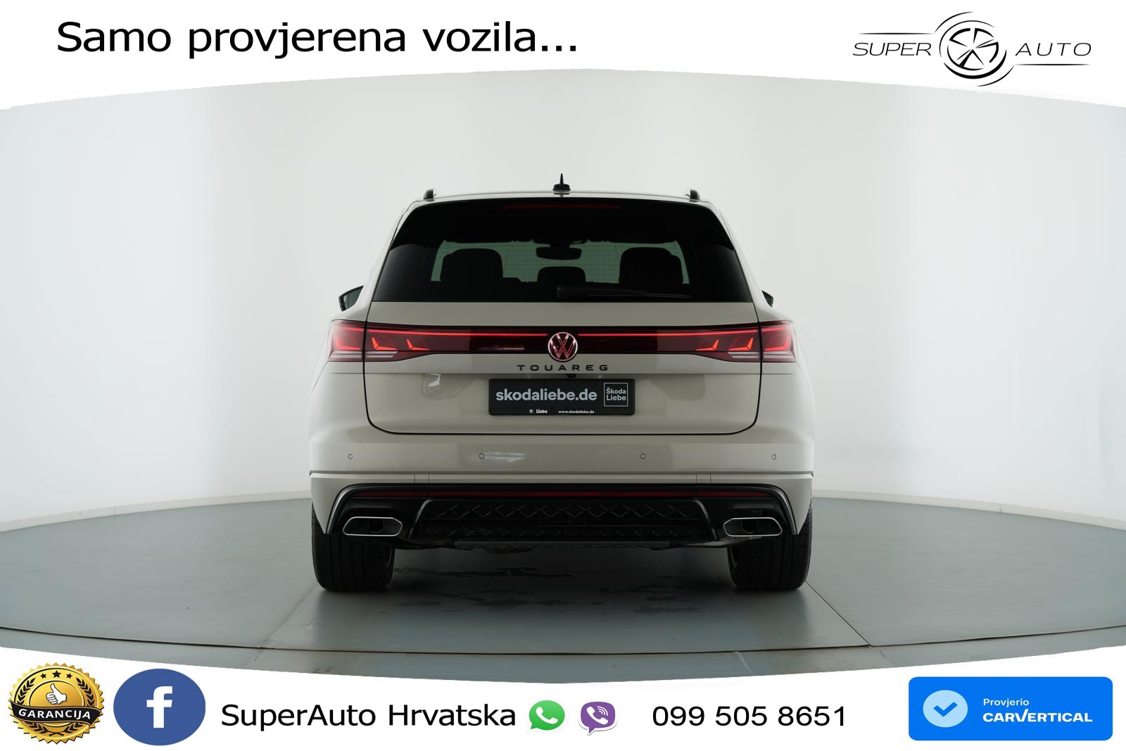 VW Touareg 3.0 TDI 4M Aut. R-Line 286 KS, ZRAČ+360+ACC+GR SJED+KEY+VIRT+LANE