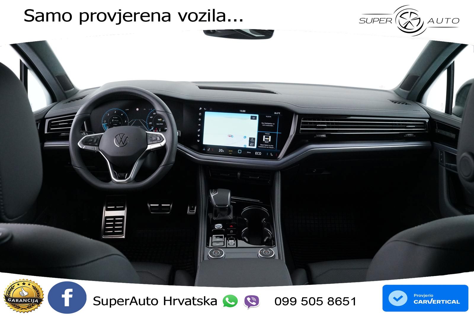 VW Touareg 3.0 TDI 4M Aut. R-Line 286 KS, ZRAČ+360+ACC+GR SJED+KEY+VIRT+LANE