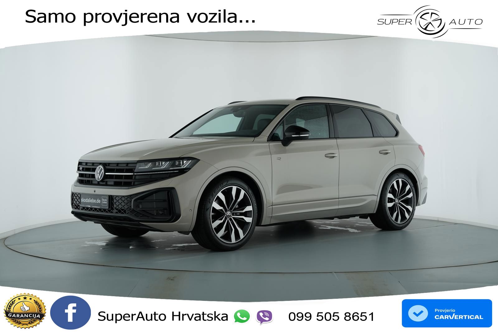 VW Touareg 3.0 TDI 4M Aut. R-Line 286 KS, ZRAČ+360+ACC+GR SJED+KEY+VIRT+LANE