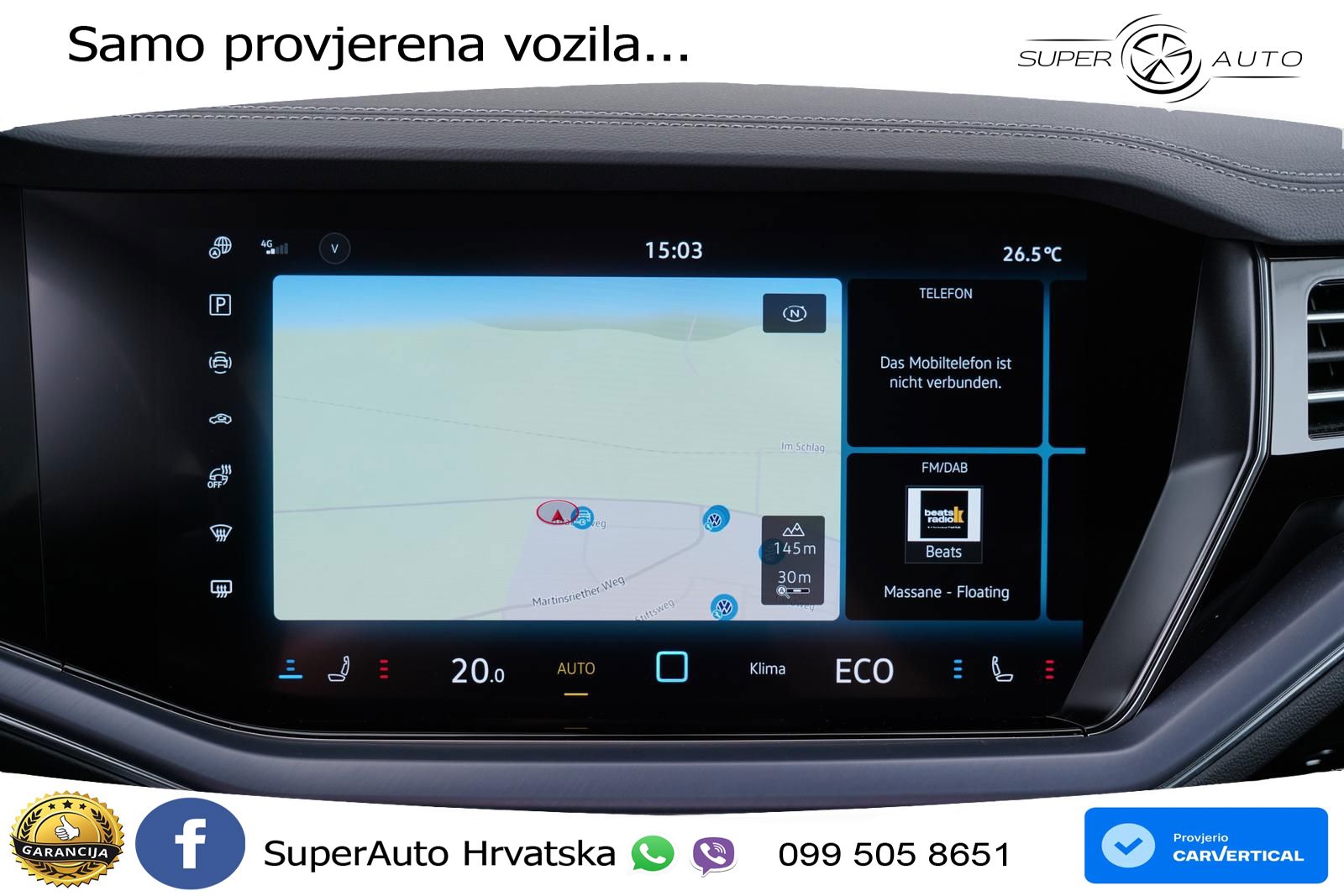 VW Touareg 3.0 TDI 4M Aut. R-Line 286 KS, ZRAČ+360+ACC+GR SJED+KEY+VIRT+LANE