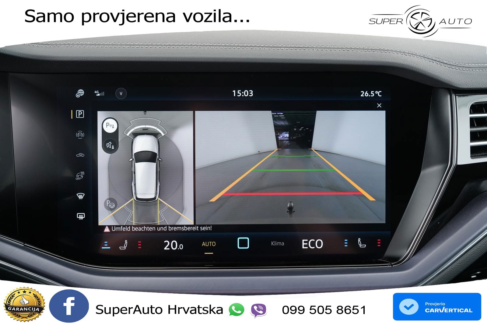 VW Touareg 3.0 TDI 4M Aut. R-Line 286 KS, ZRAČ+360+ACC+GR SJED+KEY+VIRT+LANE