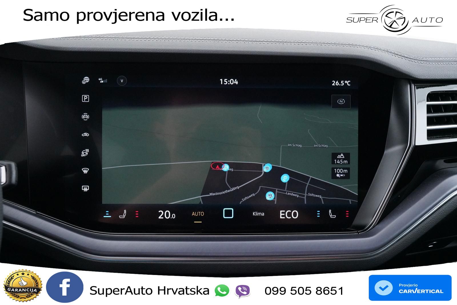 VW Touareg 3.0 TDI 4M Aut. R-Line 286 KS, ZRAČ+360+ACC+GR SJED+KEY+VIRT+LANE