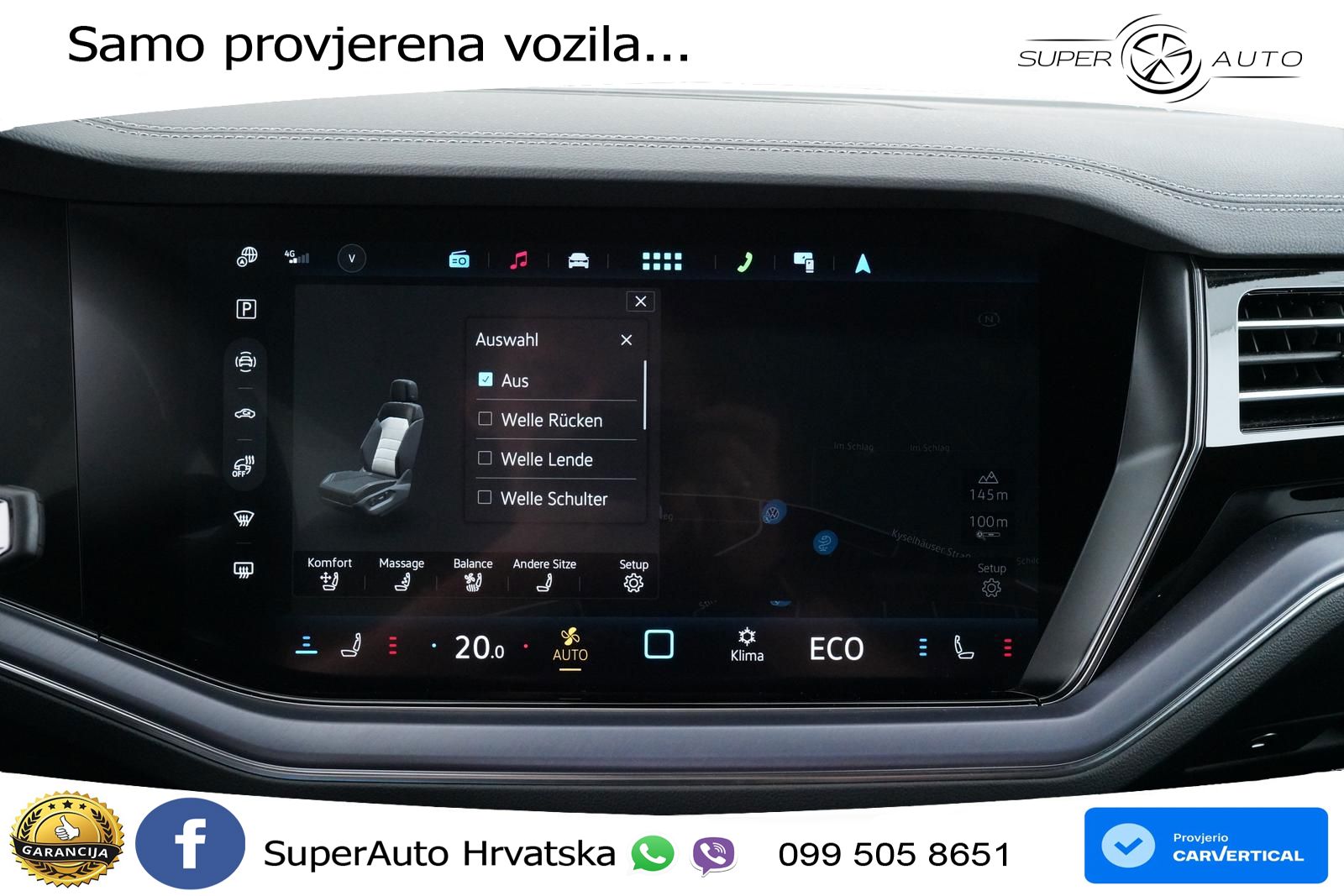 VW Touareg 3.0 TDI 4M Aut. R-Line 286 KS, ZRAČ+360+ACC+GR SJED+KEY+VIRT+LANE