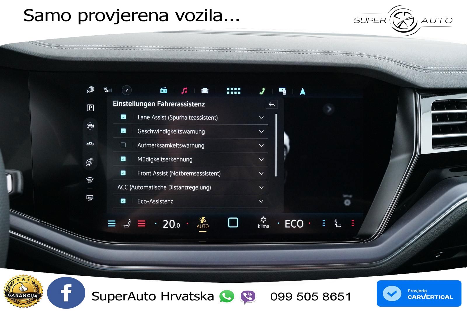 VW Touareg 3.0 TDI 4M Aut. R-Line 286 KS, ZRAČ+360+ACC+GR SJED+KEY+VIRT+LANE