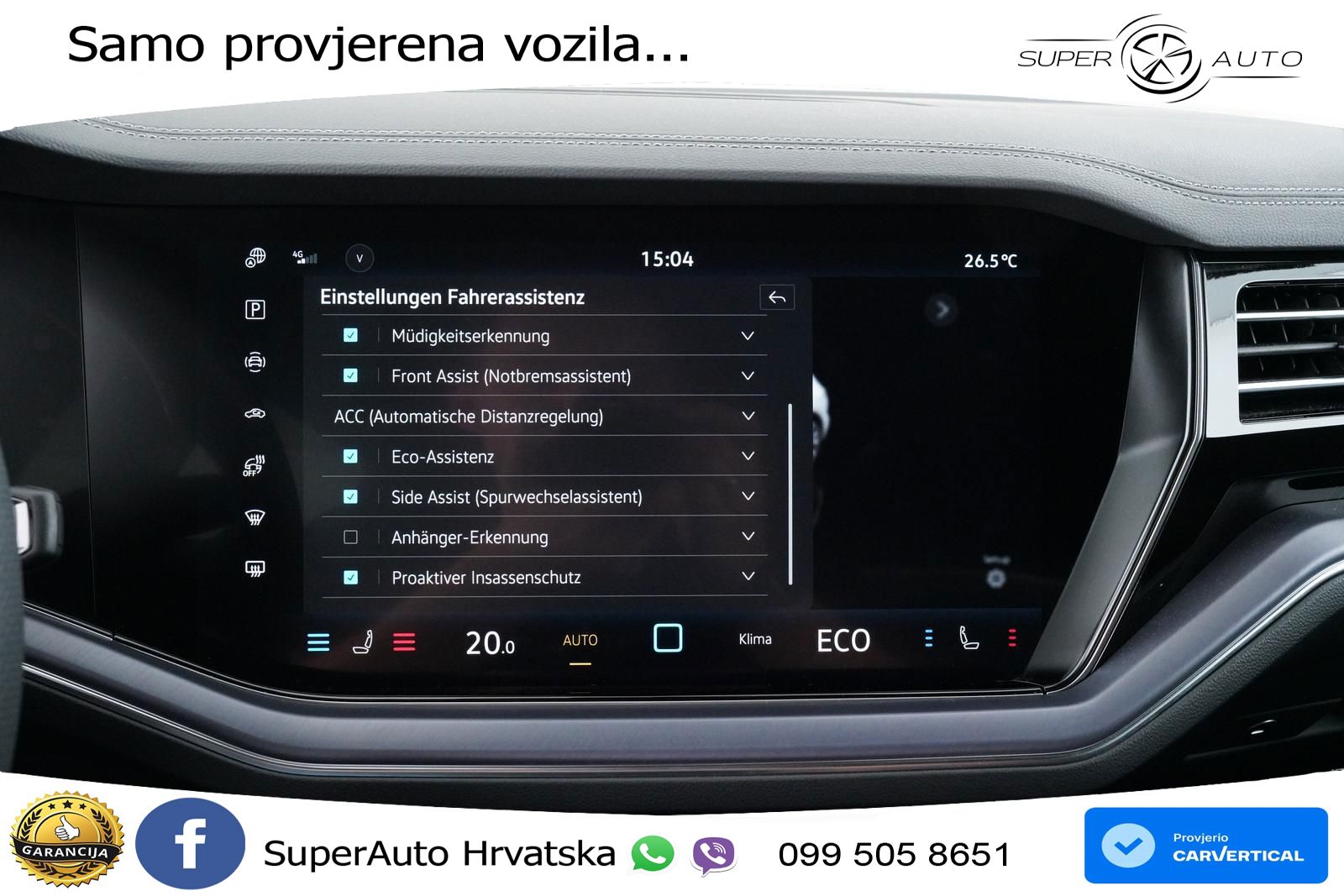 VW Touareg 3.0 TDI 4M Aut. R-Line 286 KS, ZRAČ+360+ACC+GR SJED+KEY+VIRT+LANE