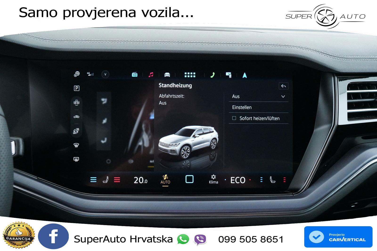 VW Touareg 3.0 TDI 4M Aut. R-Line 286 KS, ZRAČ+360+ACC+GR SJED+KEY+VIRT+LANE