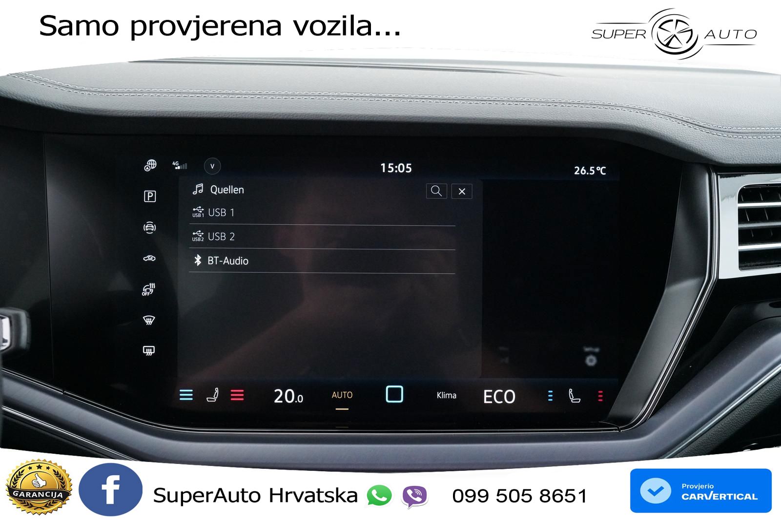 VW Touareg 3.0 TDI 4M Aut. R-Line 286 KS, ZRAČ+360+ACC+GR SJED+KEY+VIRT+LANE