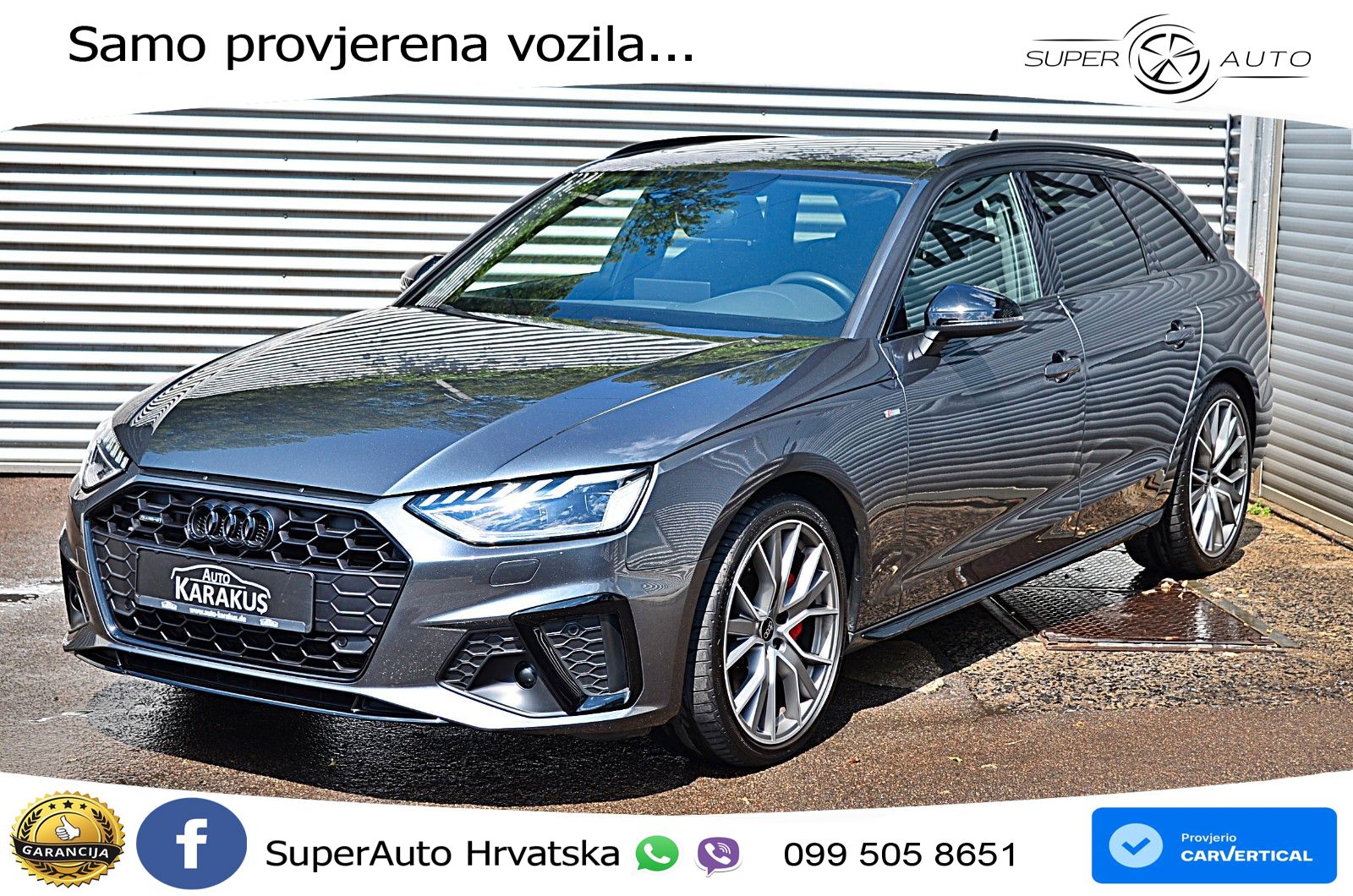 Audi A4 Avant 40 TDI quattro Aut. S line 204 KS, LED+KAM+GR SJED+PANO+NAVI