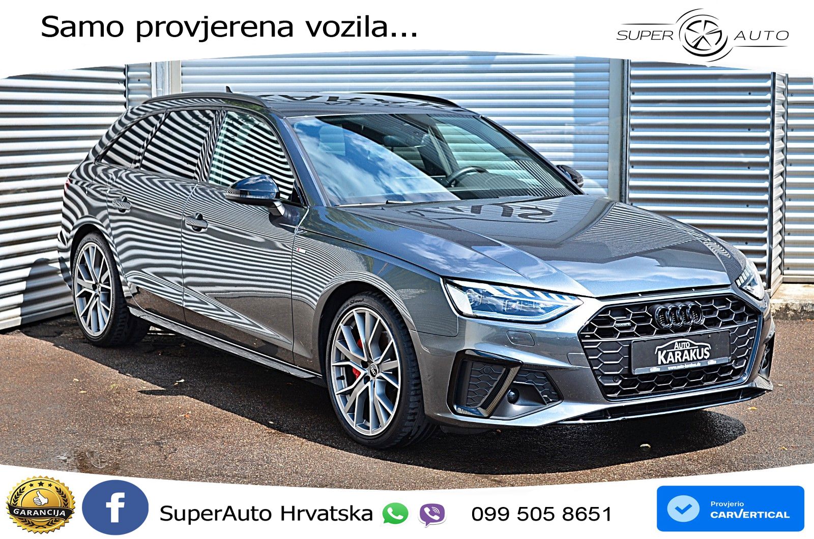 Audi A4 Avant 40 TDI quattro Aut. S line 204 KS, LED+KAM+GR SJED+PANO+NAVI