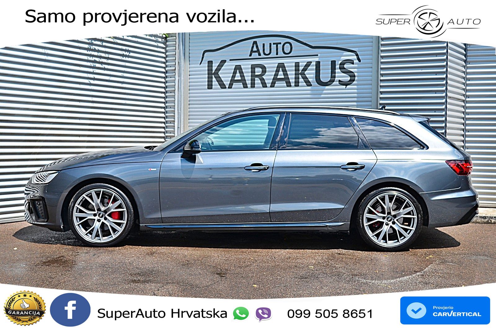 Audi A4 Avant 40 TDI quattro Aut. S line 204 KS, LED+KAM+GR SJED+PANO+NAVI
