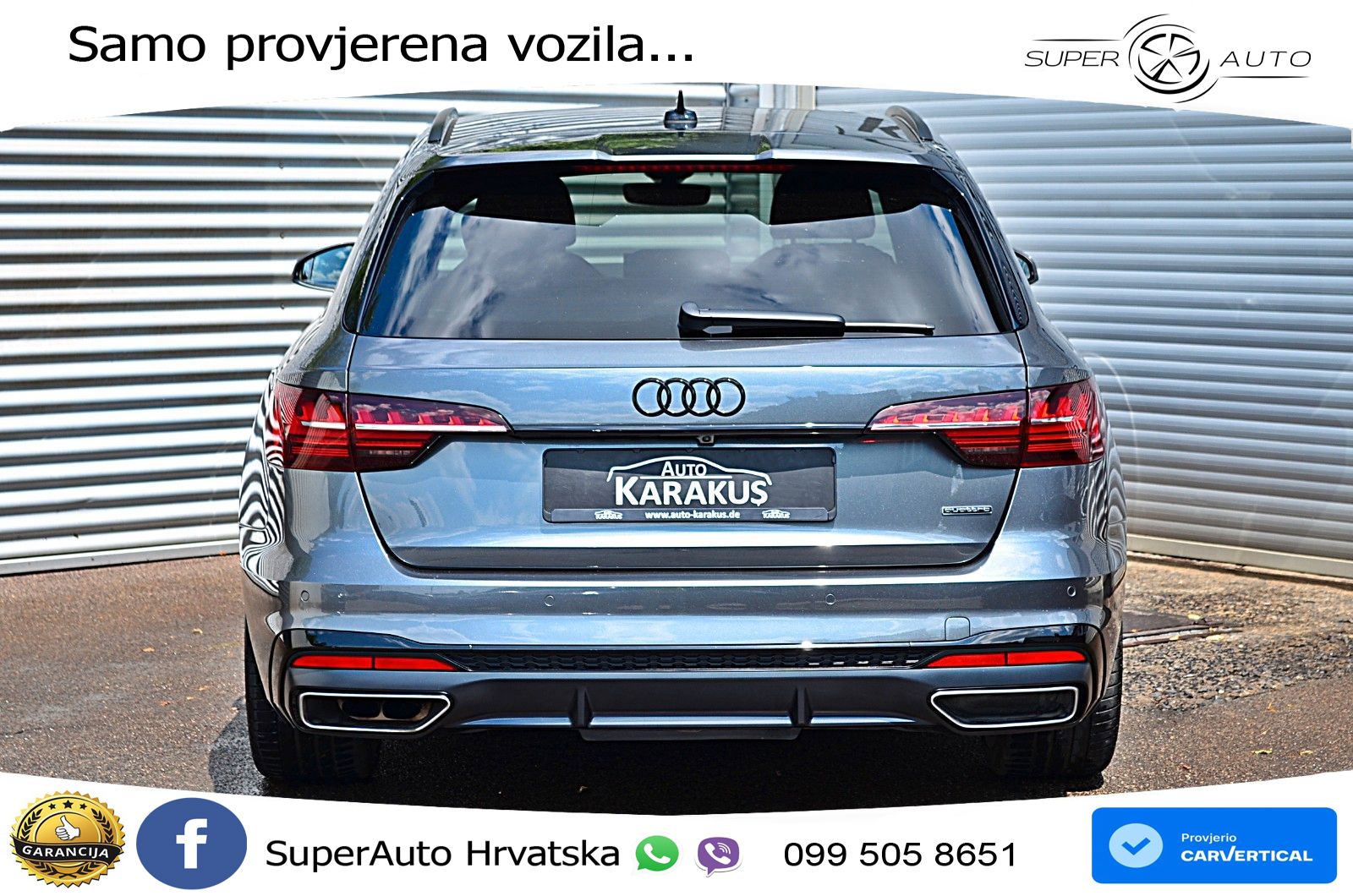 Audi A4 Avant 40 TDI quattro Aut. S line 204 KS, LED+KAM+GR SJED+PANO+NAVI