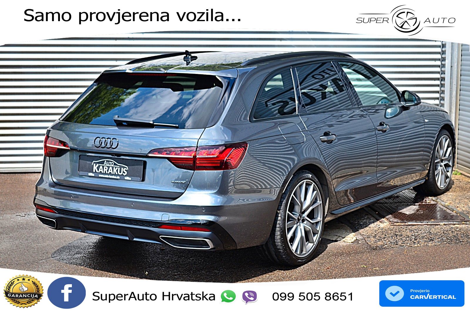 Audi A4 Avant 40 TDI quattro Aut. S line 204 KS, LED+KAM+GR SJED+PANO+NAVI