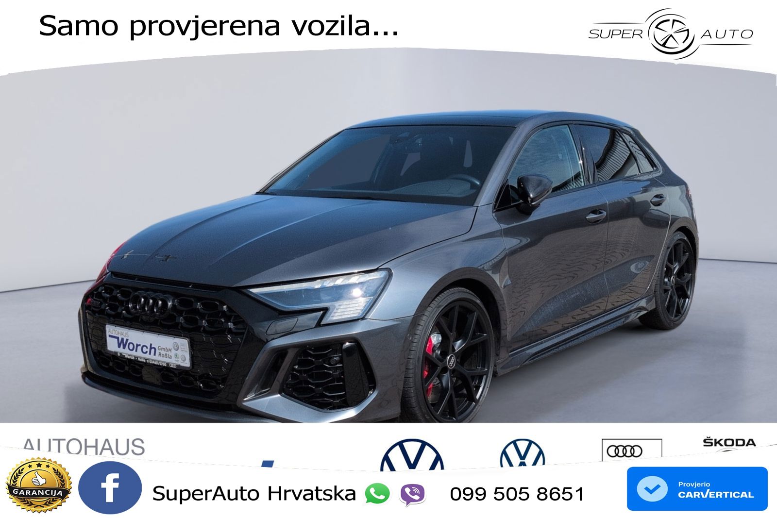 Audi RS3 SB 2.5 TFSI quattro S tronic 400 KS, ACC+KAM+GR SJED+PANO+VIRT+ASIST