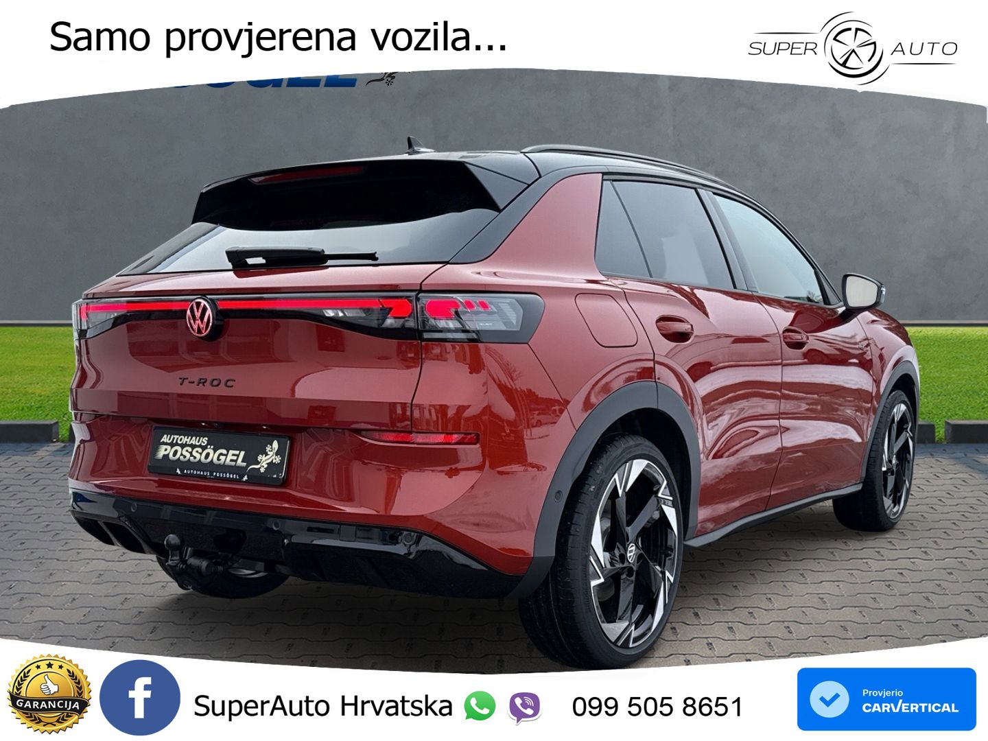 VW T-Roc 1.5 eTSI DSG R-Line 150 KS, PANO+360+ACC+GR SJED+HEAD+KEY+LANE