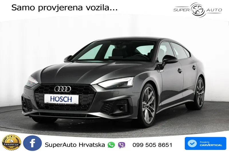 Audi A5 SB 40 TFSI S tronic 2xS line 204 KS, MATRIX+ACC+GR SJED+KAM+VIRT+PDC