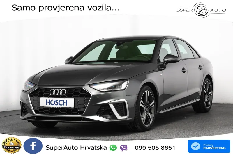 Audi A4 40 TDI S tronic S line 204 KS, ACC+KAM+GR SJED+HEAD+NAVI