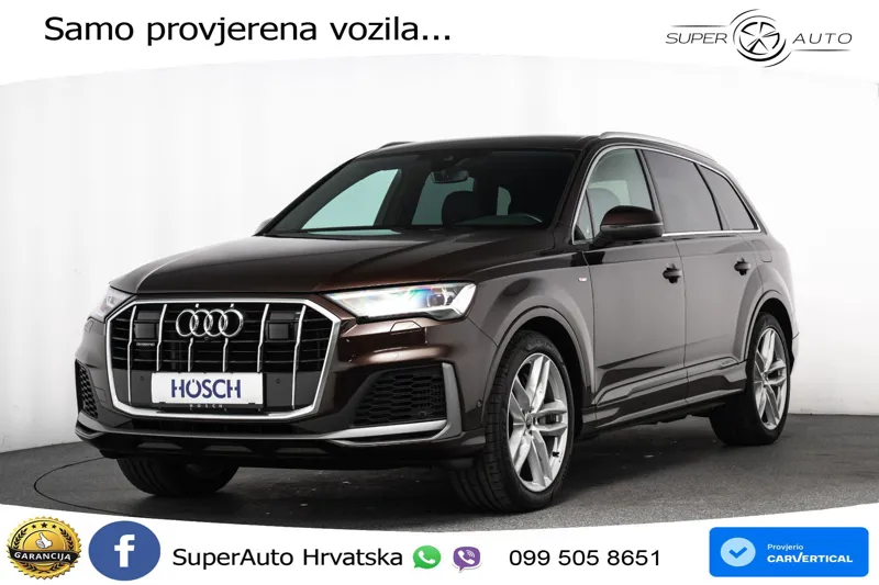 Audi Q7 55 TFSIe quattro tiptronic 2xS line 381 KS, LED+ACC+GR SJED+KAM+VIRT+PDC