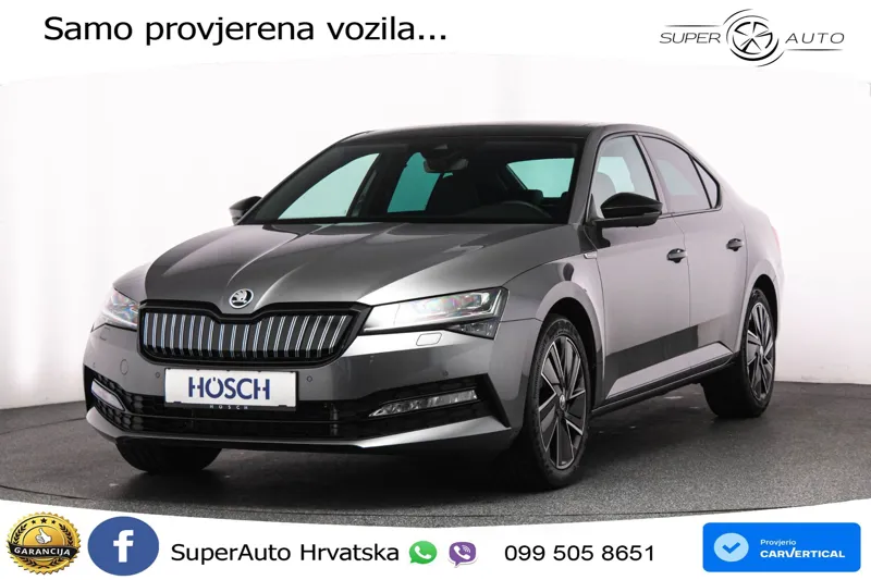 Škoda Superb 1.4 TSI DSG Sportline 218 KS, ACC+360+GR SJED+PANO+VIRT+NAVI
