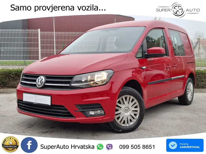 VW Caddy 2.0 TDI 102 KS, u PDV-u REG 02/27 TEM+PDC+KLIMA