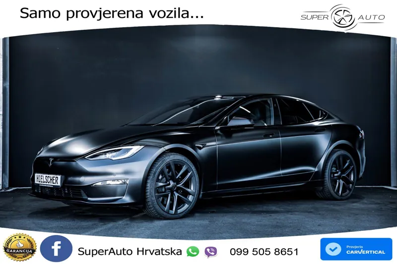 Tesla Model S Plaid 1020 KS, PANO+ZRAČ+KAM+GR SJED+ACC+KEY+LANE