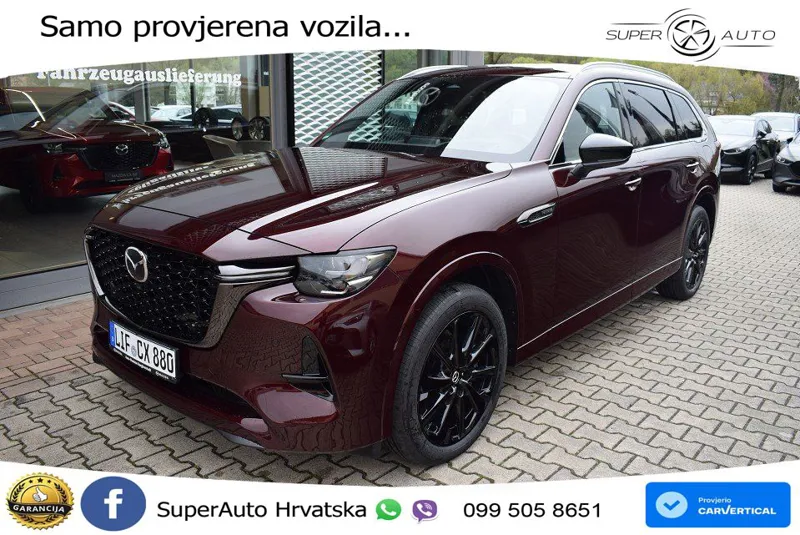 Mazda CX-80 3.3 e-Skyactiv AWD Aut. Homura Plus 254 KS, PANO+ACC+GR SJED+360