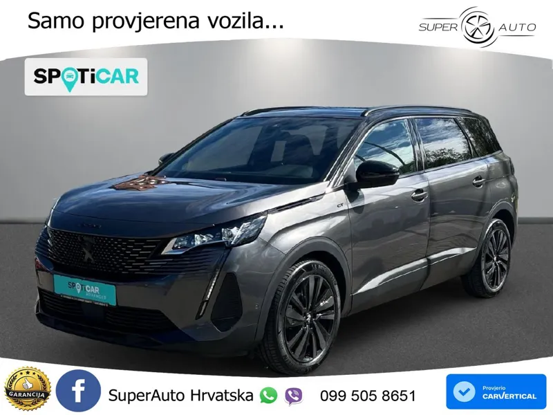 Peugeot 5008 2.0 BlueHDi Aut. GT 177 KS, 7-SJED+ACC+360+GR SJED+PANO+VIRT+ASIST