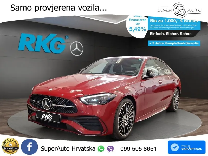 Mercedes C 200 Aut. AMG 204 KS, ACC+360+KEY+GR SJED+VIRT+LANE