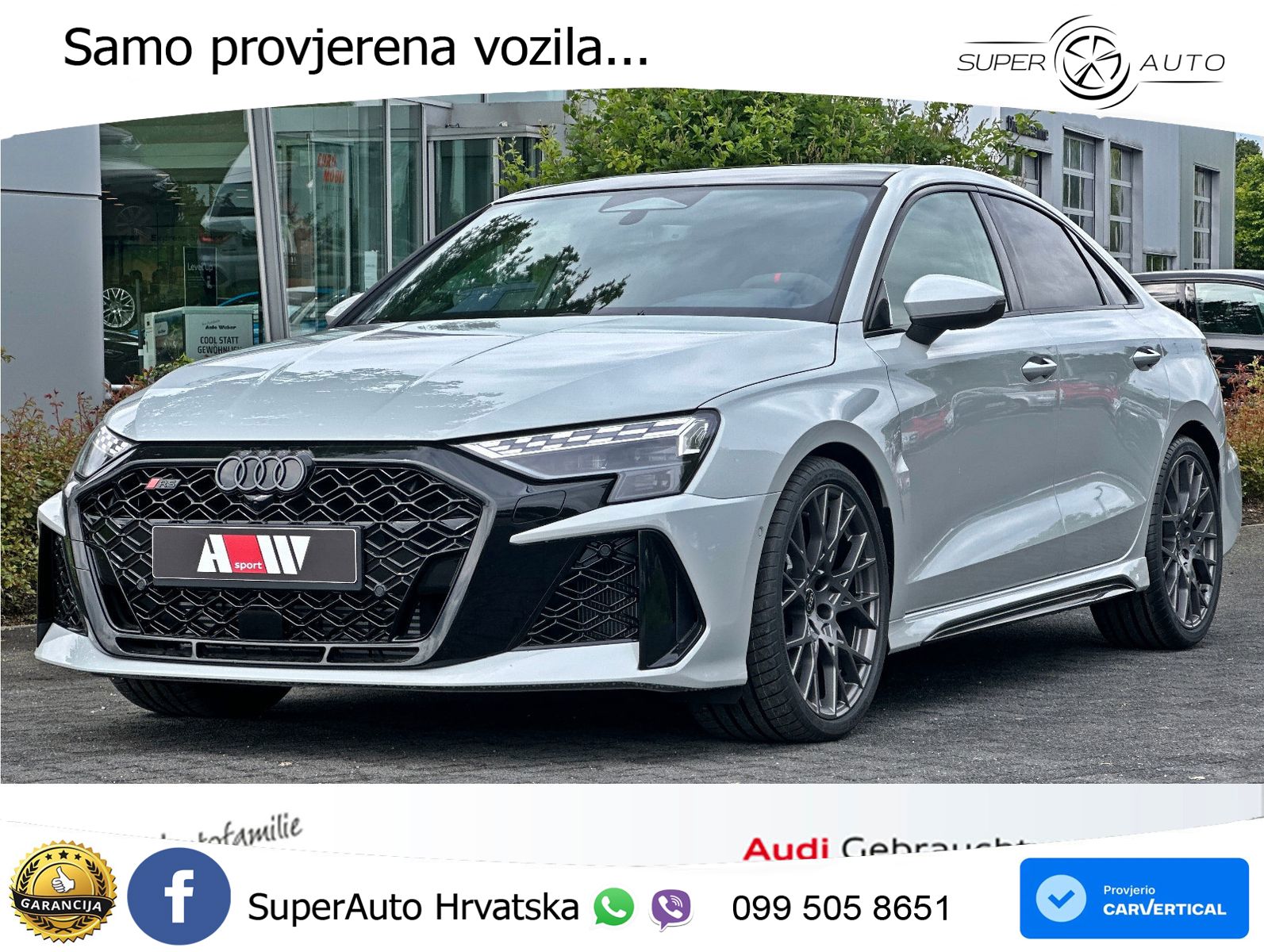 Audi RS3 Sedan 2.5 TFSI (400 KS) quattro S tronic LED+GR SJED+ACC