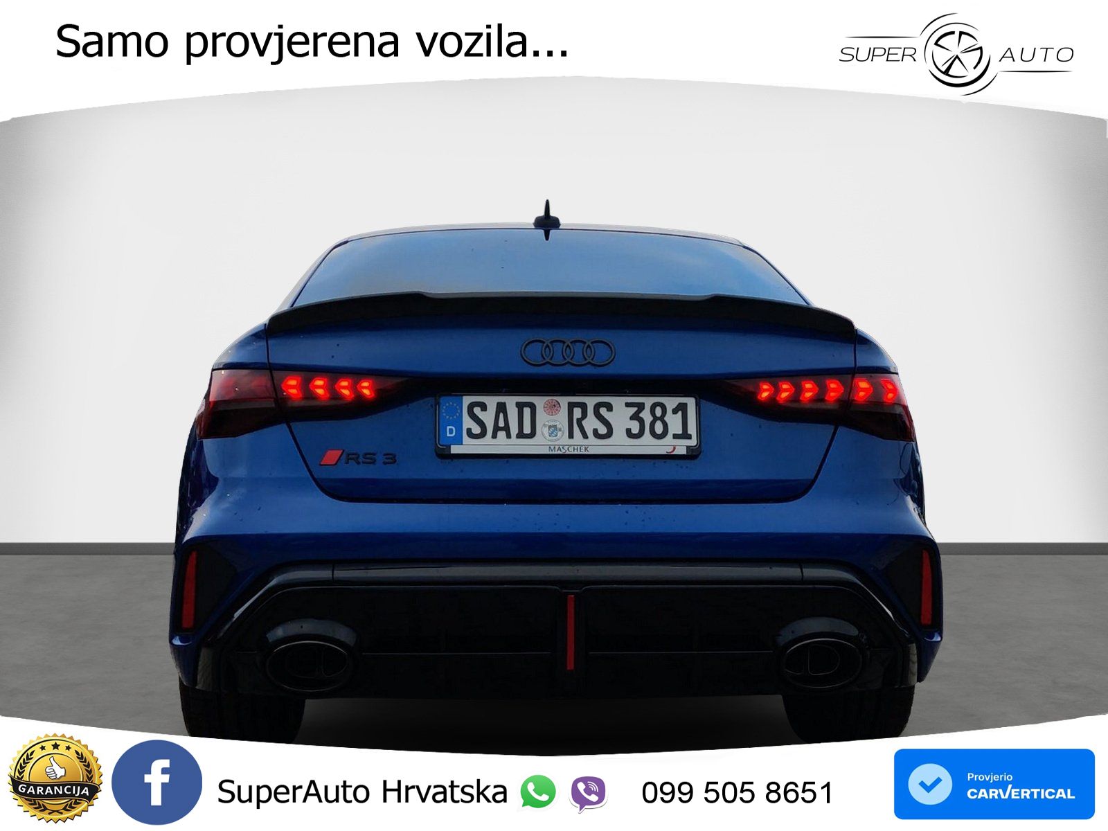 Audi RS3 Sedan 2.5 TFSI (400 KS) quattro S tronic LED+GR SJED+ACC