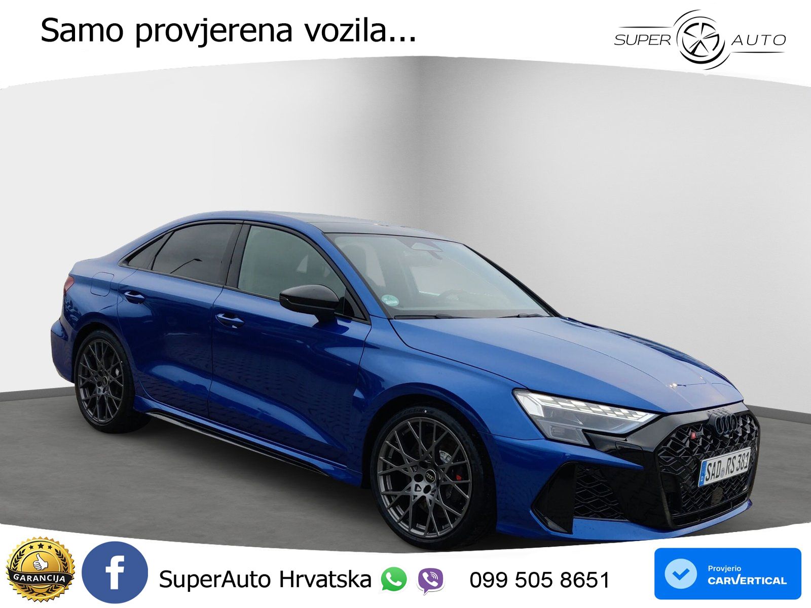 Audi RS3 Sedan 2.5 TFSI (400 KS) quattro S tronic LED+GR SJED+ACC