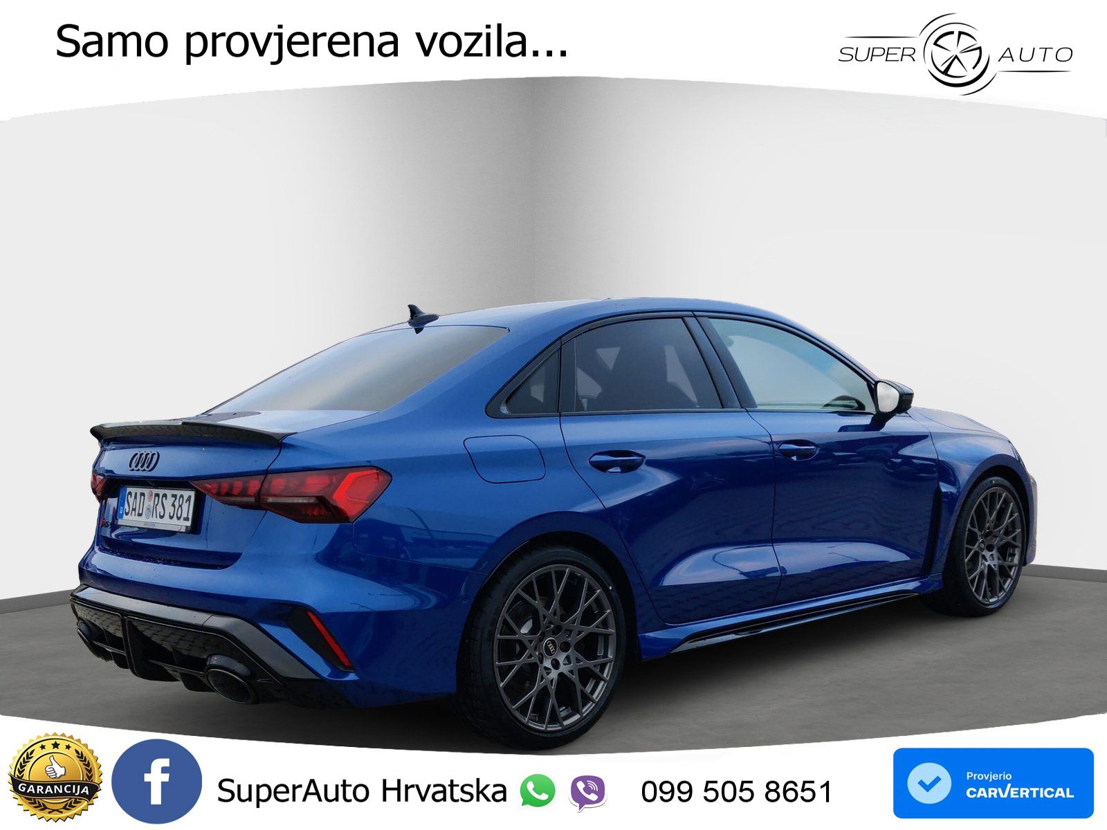 Audi RS3 Sedan 2.5 TFSI (400 KS) quattro S tronic LED+GR SJED+ACC