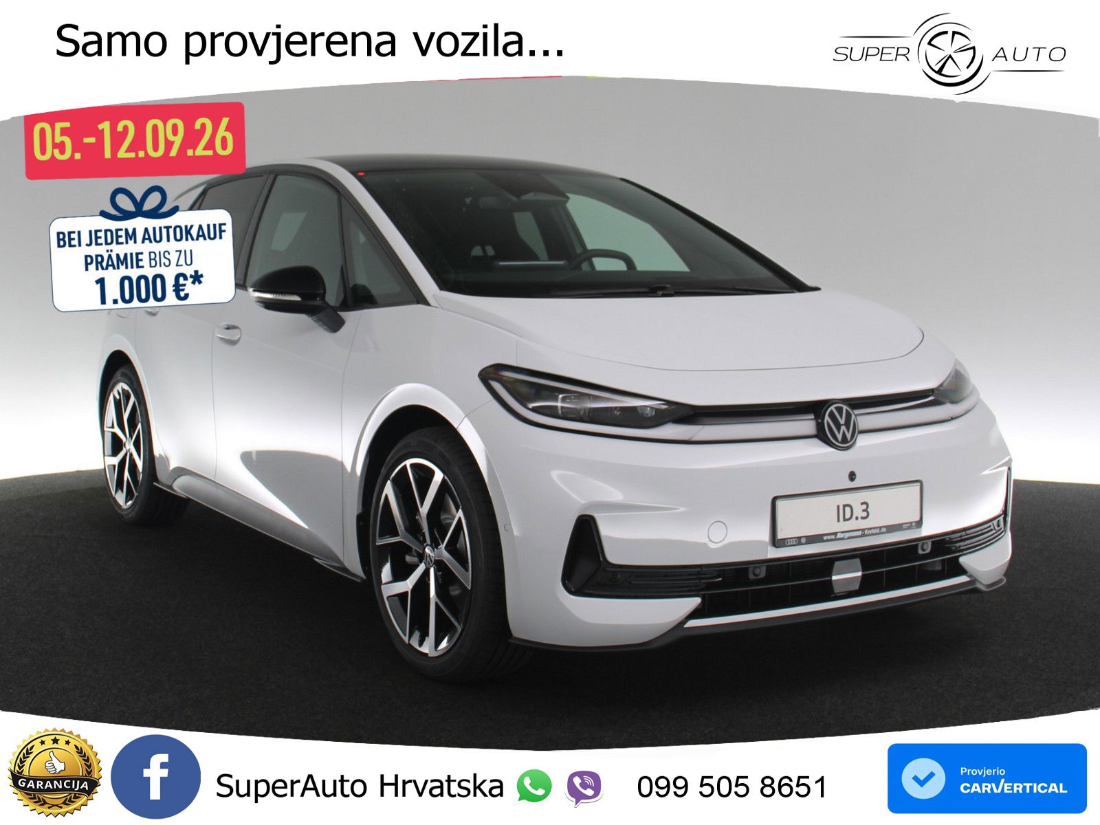 Volkswagen ID.3 79 kWh (231 KS) LED+GR SJED+ACC