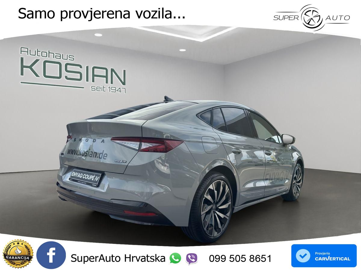 Škoda Enyaq Coupe iV 85 82 kWh (286 KS) SportLine LED+GR SJED+ACC