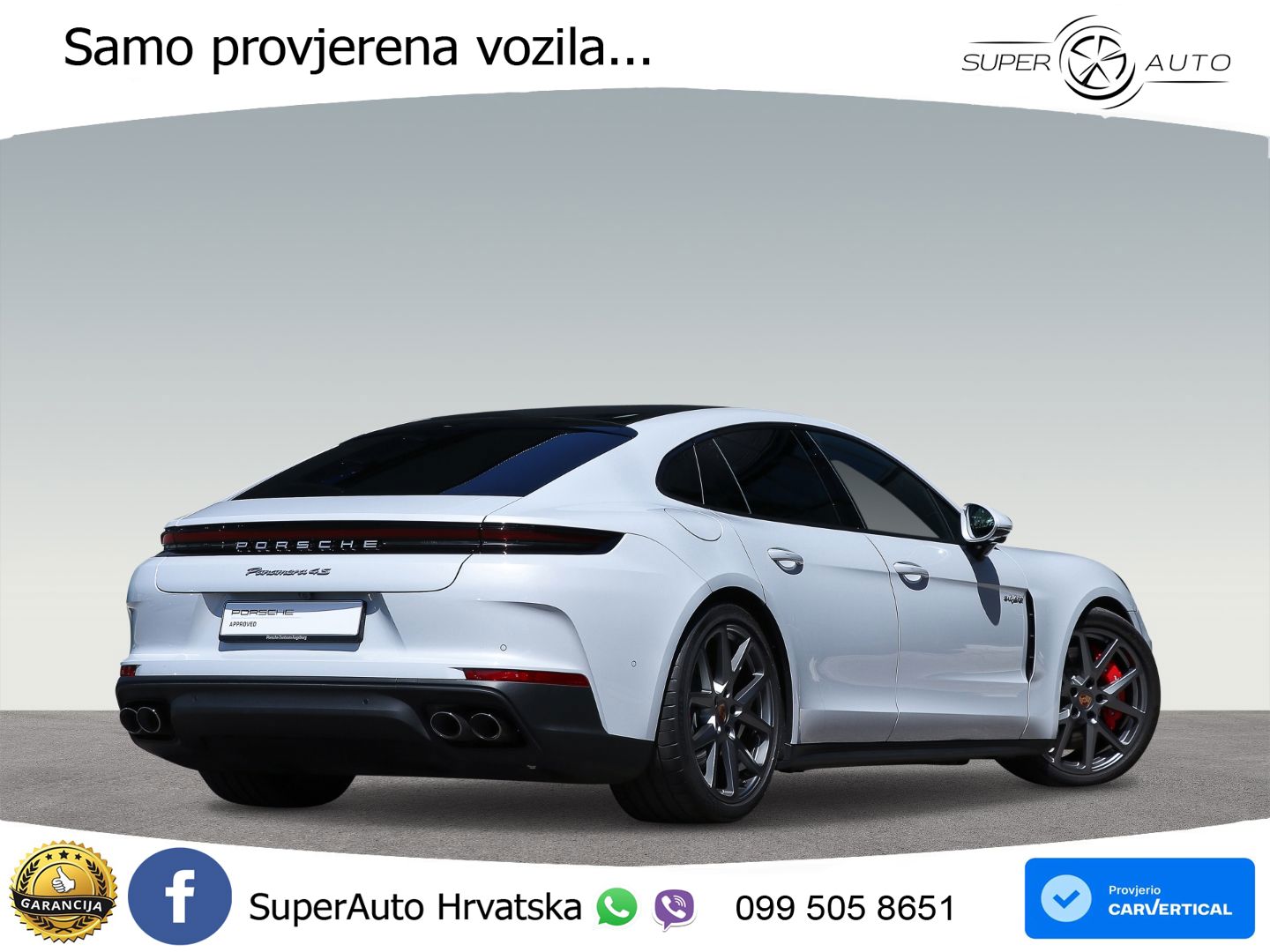 Porsche Panamera 4S 2.9 V6 (544 KS) E-Hybrid PDK ACC+HEAD+4xGR SJED+360+PANO