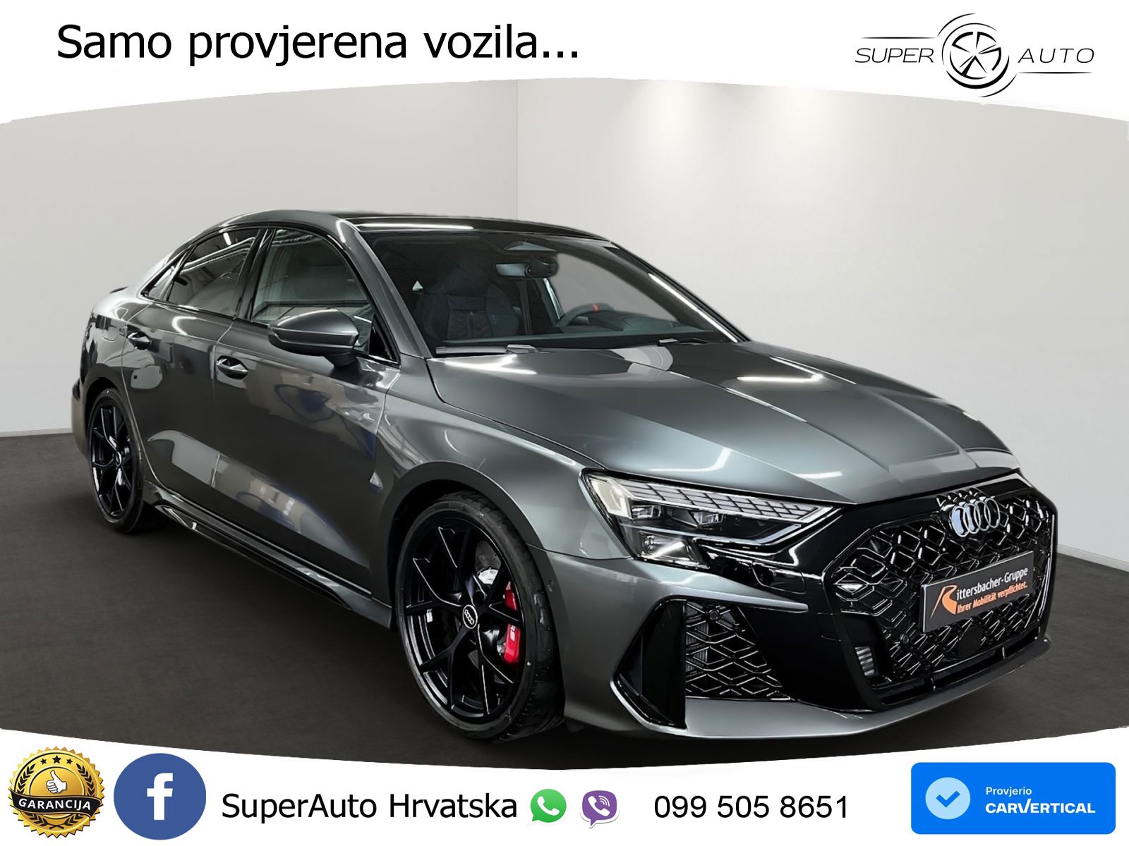 Audi RS3 Sedan 2.5 TFSI (400 KS) quattro S tronic LED+GR SJED+ACC