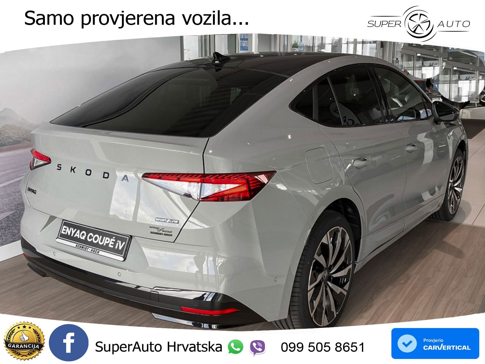 Škoda Enyaq Coupe iV 85 82 kWh (286 KS) SportLine LED+GR SJED+ACC