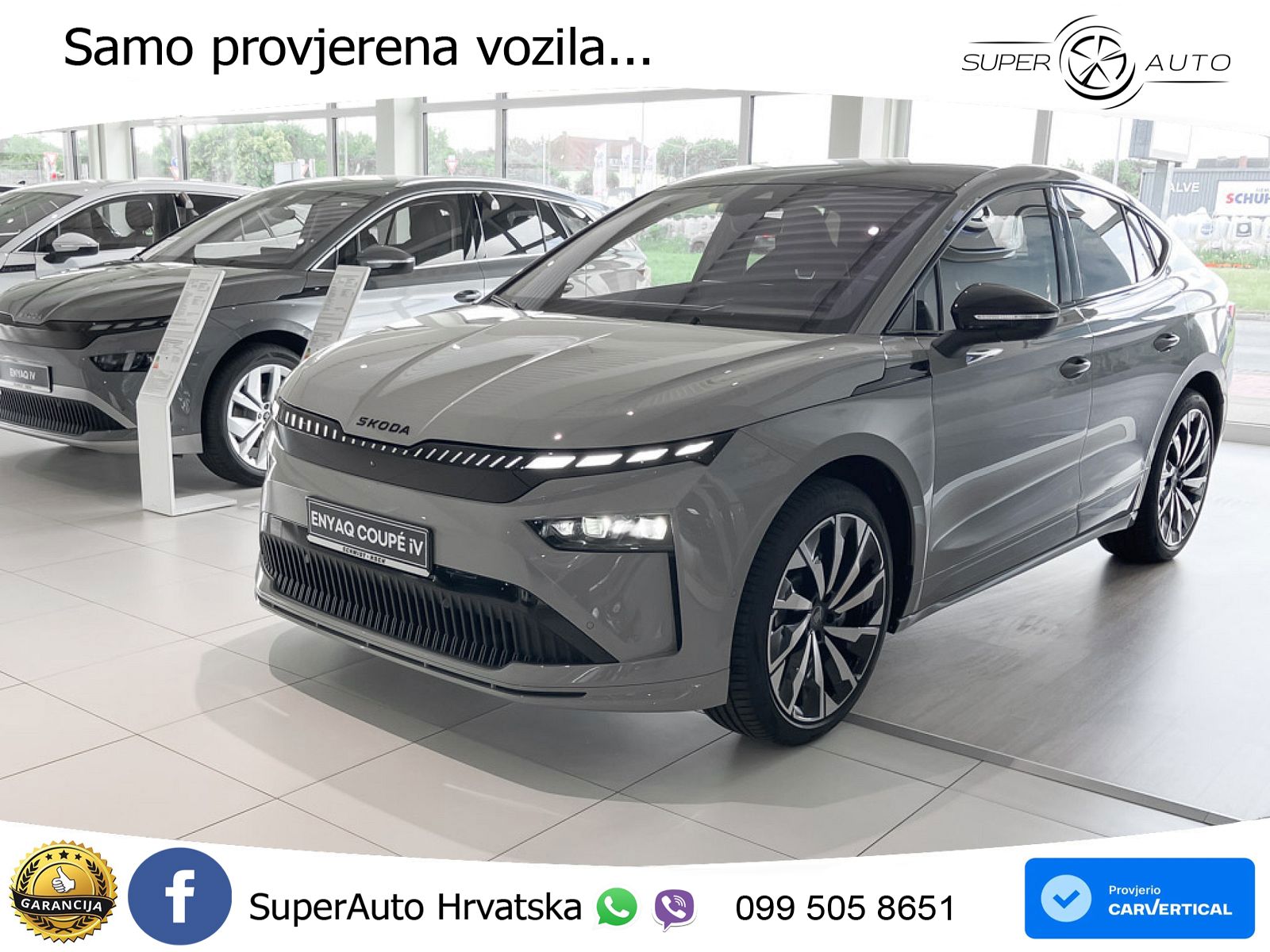 Škoda Enyaq Coupe iV 85 82 kWh (286 KS) SportLine LED+GR SJED+ACC