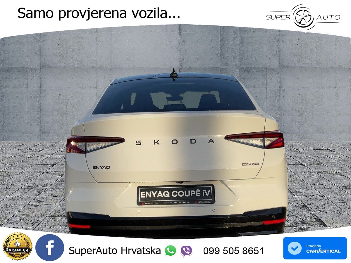 Škoda Enyaq Coupe 85x 82 kWh (286 KS) AWD SportLine LED+GR SJED+ACC