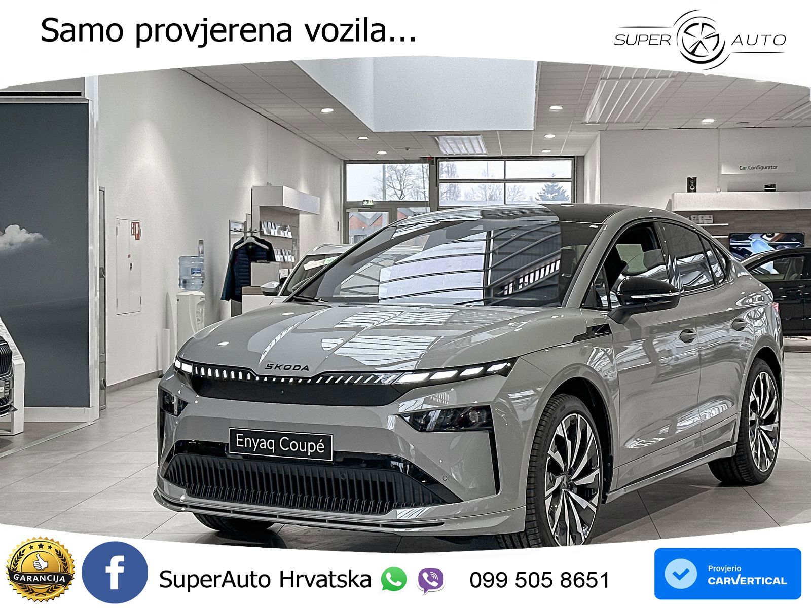 Škoda Enyaq Coupe iV 85 82 kWh (286 KS) SportLine LED+GR SJED+ACC