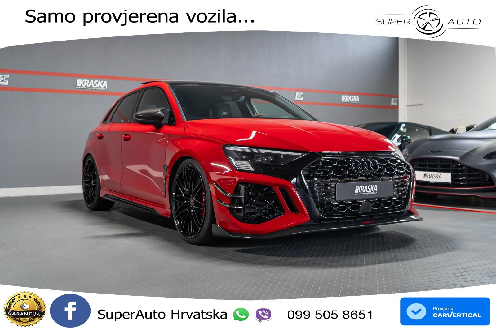 Audi RS3-R ABT Sportback 2.5 TFSI (500 KS) quattro S tronic LED+GR SJED+ACC