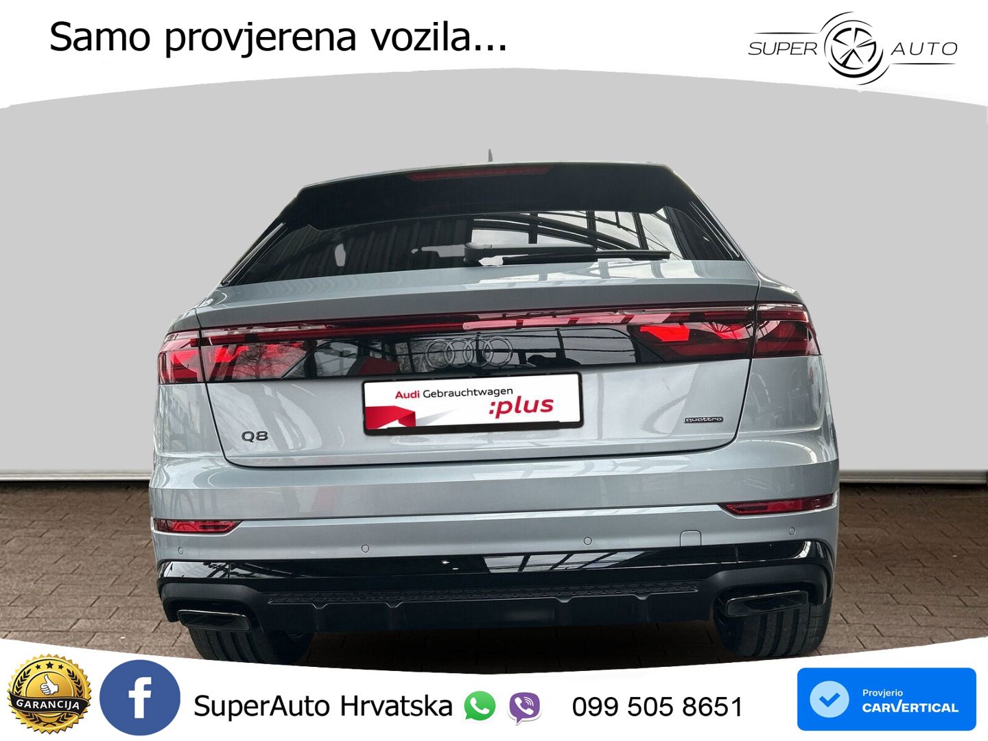 Audi Q8 55 TFSIe V6 (394 KS) quattro Tiptronic S line LED+GR SJED+ACC